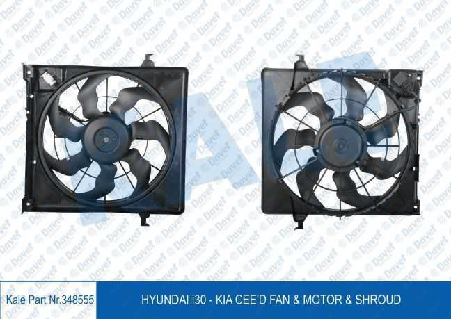 KALE-348555 Fan Motoru I30 - Kia Ceed (Davlumbazli)